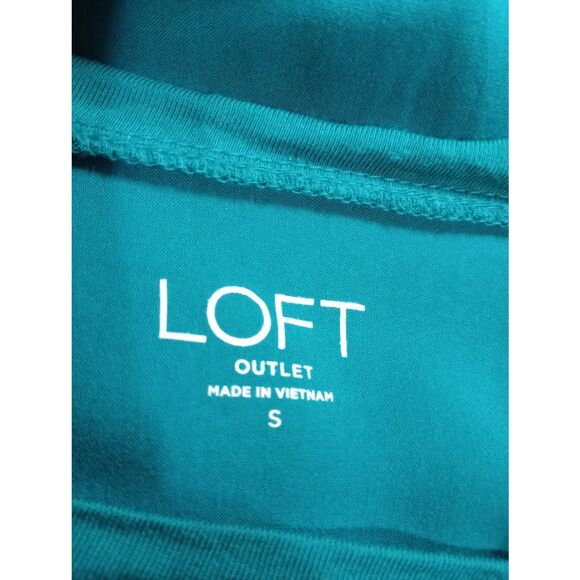 Loft Shirt Ladies Small Turquoise Peplum - Picture 5 of 7